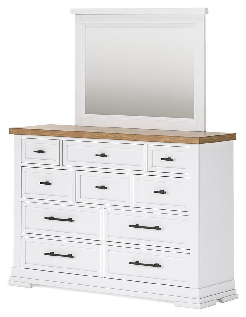 Ashbryn Queen Storage Bed, Dresser, Mirror and Nightstand