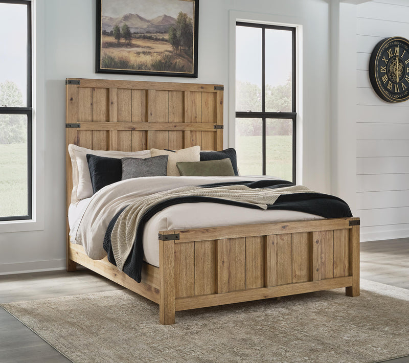 Ridgester Queen Panel Bed, Dresser and Mirror