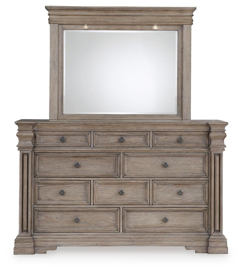 Blairhurst Queen Panel Bed, Dresser, Mirror, 2 Chests and Nightstand