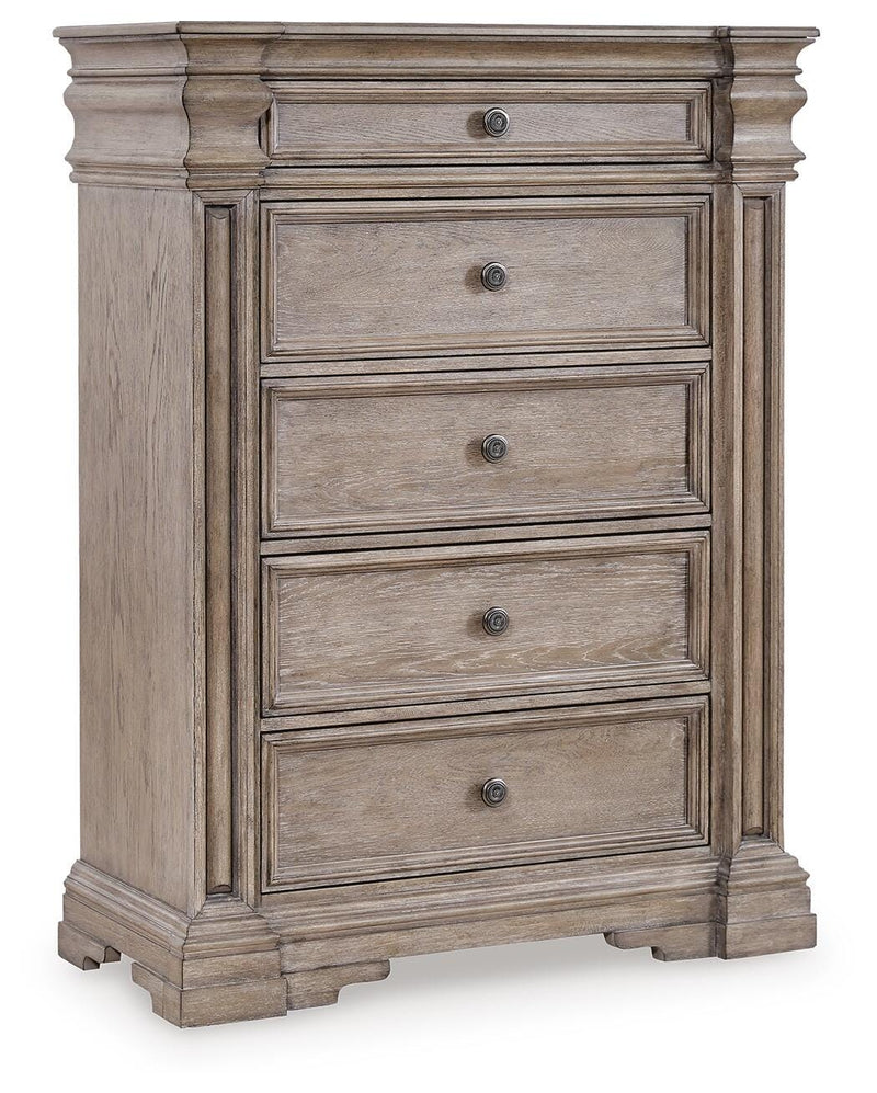 Blairhurst Queen Panel Bed. Dresser, Mirror, 2 Chests and 2 Nightstands