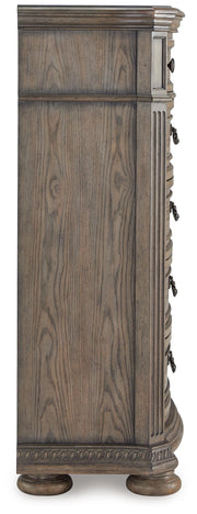 Ardenfield King Upholstered Sleigh Bed, Dresser, Mirror, Chest and 2 Nightstands