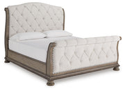 Ardenfield King Upholstered Sleigh Bed, Dresser, Mirror, Chest and 2 Nightstands