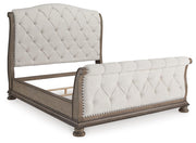 Ardenfield King Upholstered Sleigh Bed, Dresser, Mirror, Chest and 2 Nightstands