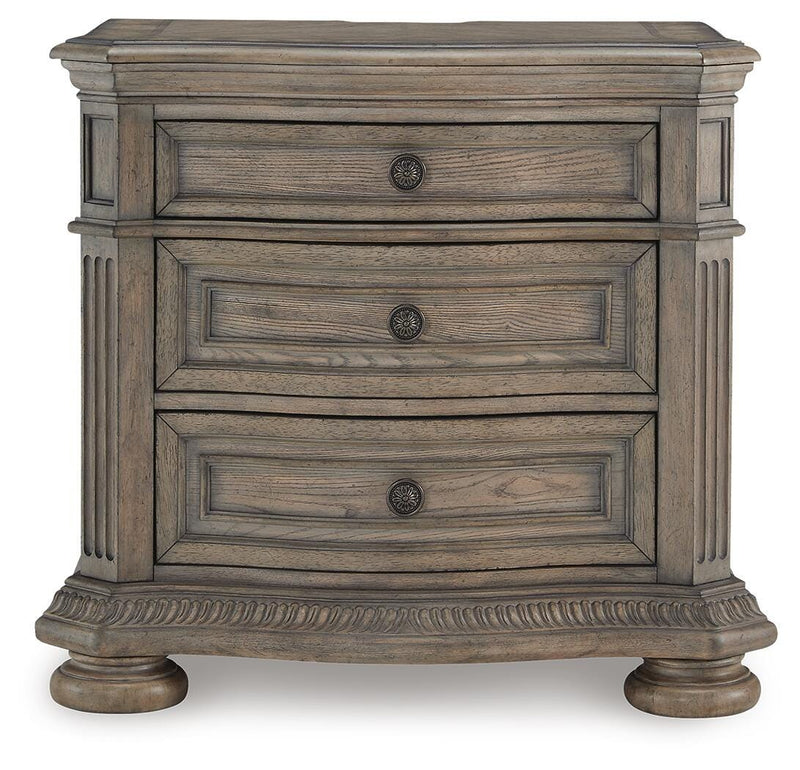 Ardenfield California King Sleigh Bed, Chest and Nightstand