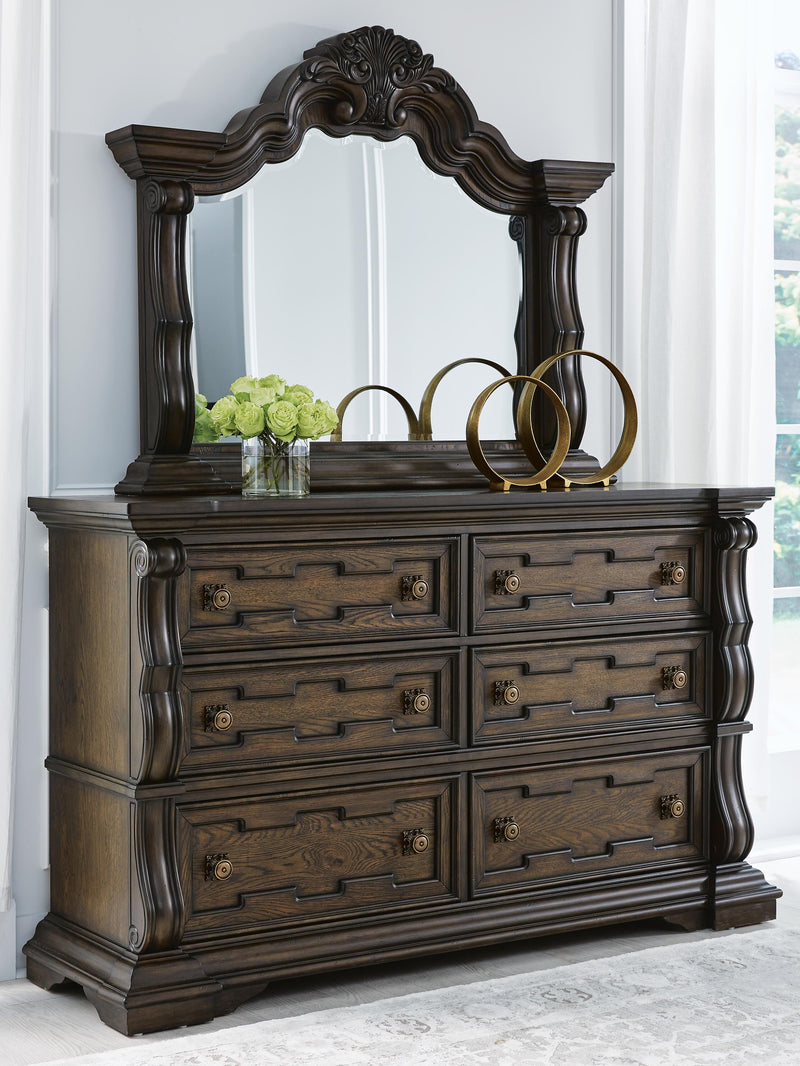 Maylee Queen Panel Bed, Dresser, Mirror, Chest and 2 Nightstands