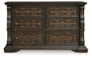 Maylee Queen Upholstered Bed, Dresser, Chest and Nightstand