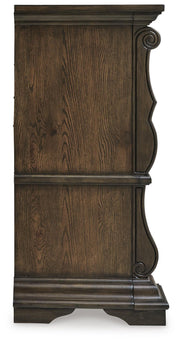 Maylee Queen Upholstered Panel Bed, Dresser and 2 Nightstands