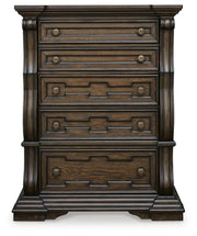 Maylee Queen Panel Bed, Dresser, Mirror, Chest and 2 Nightstands