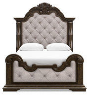 Maylee Queen Upholstered Panel Bed, Dresser and 2 Nightstands
