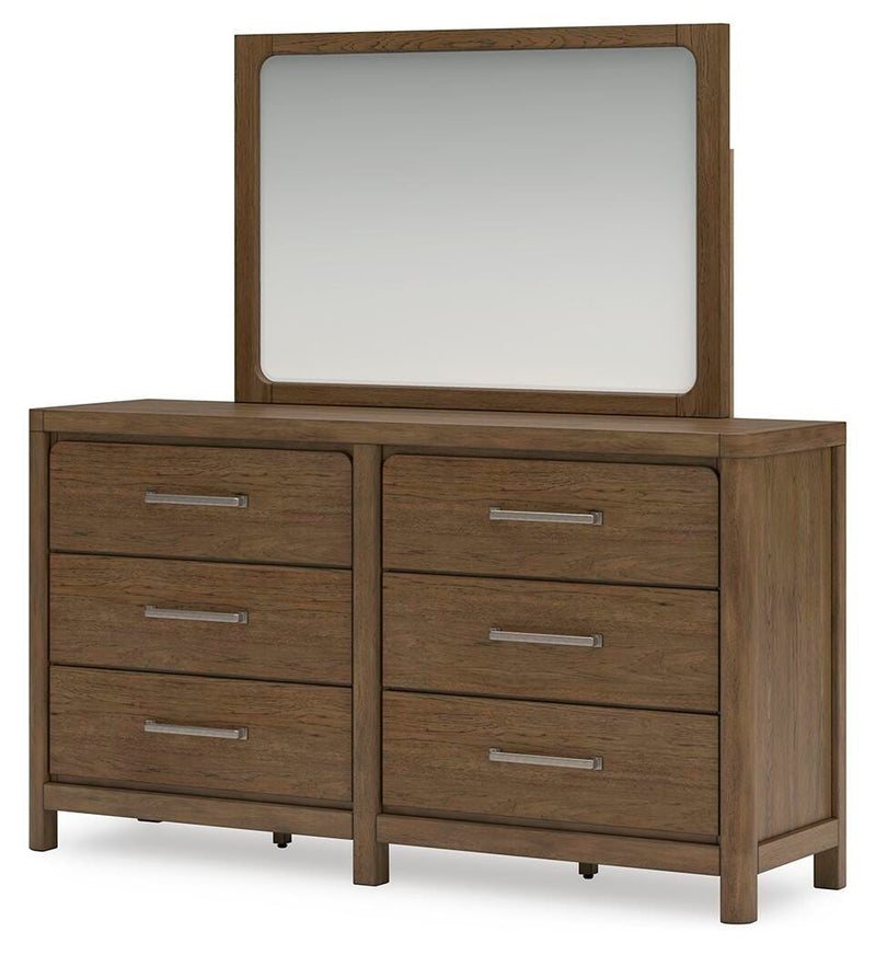 Cabalynn King Upholstered Bed, Dresser, Mirror and Nightstand