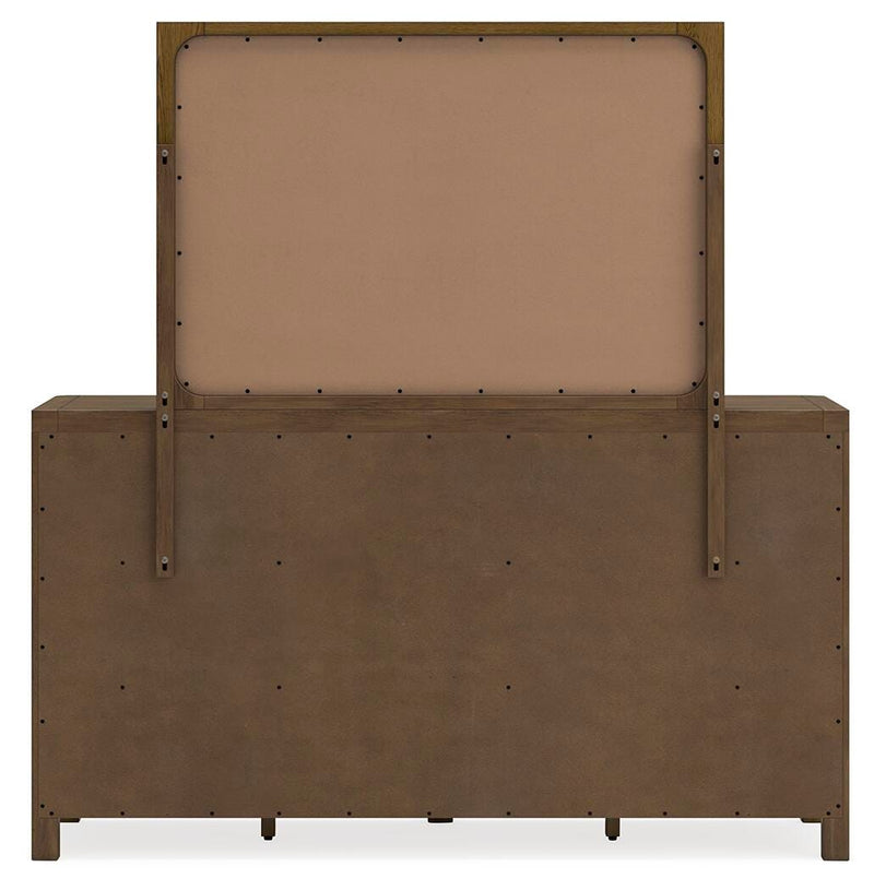 Cabalynn King Upholstered Bed, Dresser, Mirror and Nightstand