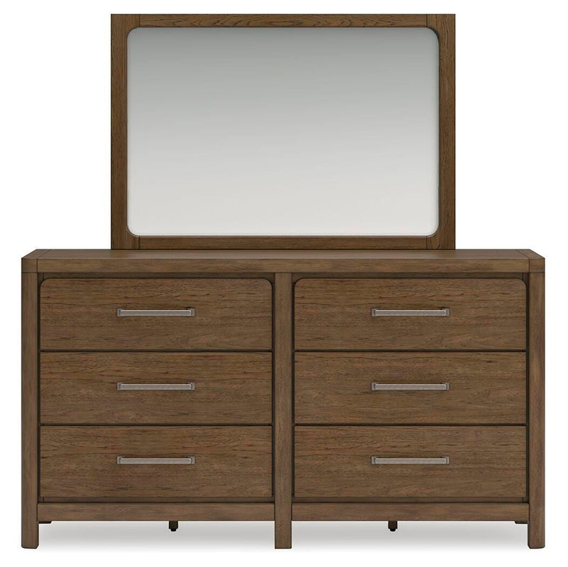 Cabalynn King Upholstered Bed, Dresser, Mirror and Nightstand
