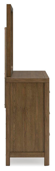 Cabalynn King Upholstered Bed, Dresser, Mirror and Nightstand