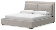 Cabalynn King Upholstered Bed and 2 Nightstands