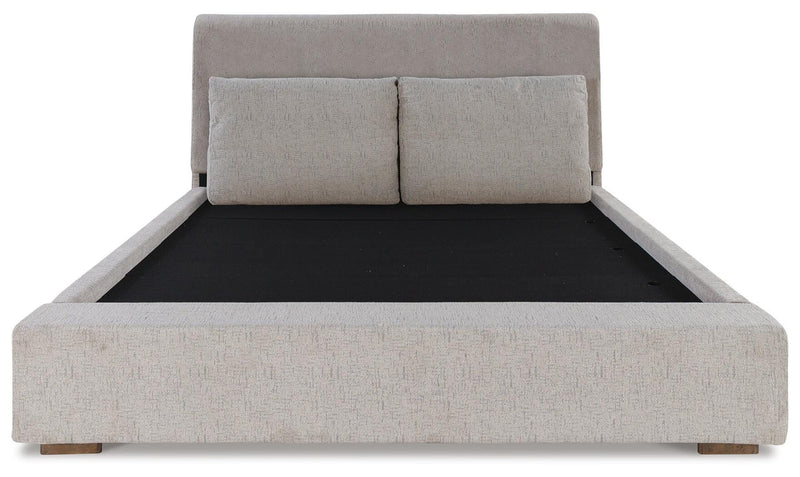 Cabalynn King Upholstered Bed, Dresser, Mirror and Nightstand