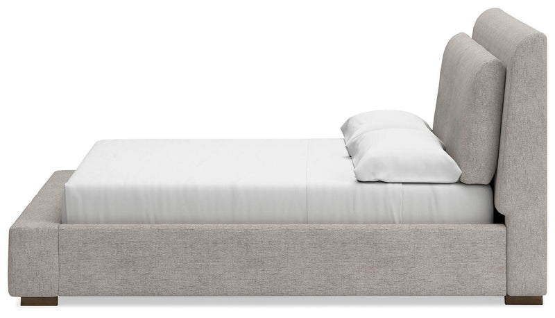 Cabalynn King Upholstered Bed and 2 Nightstands