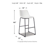Centiar Pub Height Bar Stool (Set of 2)
