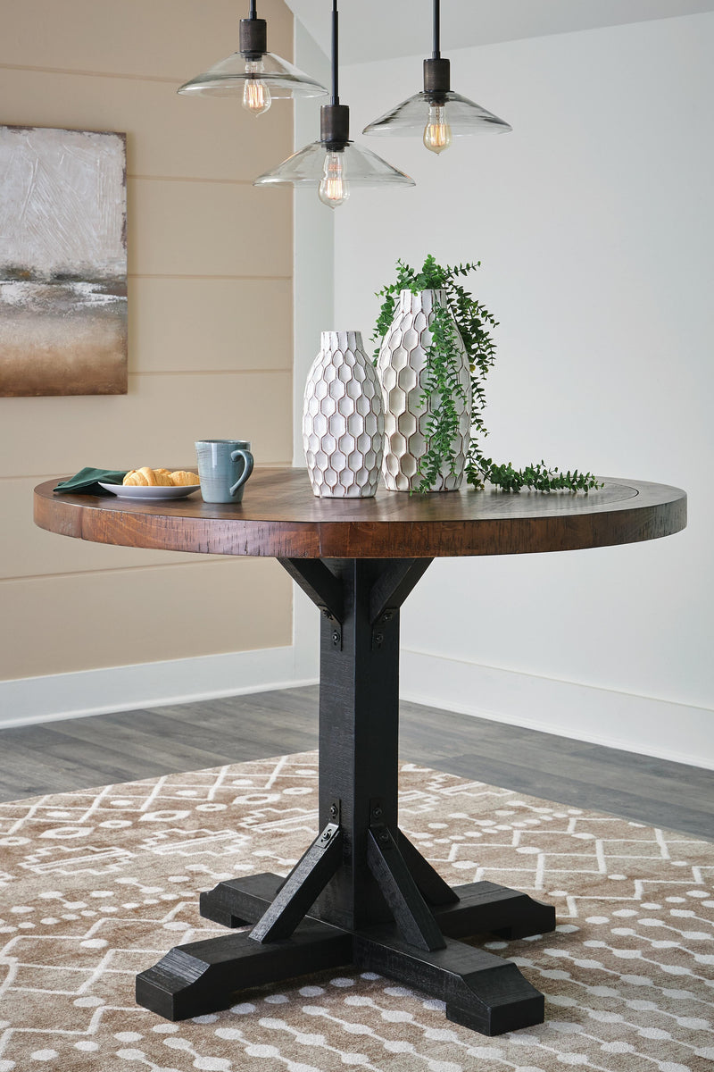 Valebeck Counter Height Dining Table and 2 Barstools