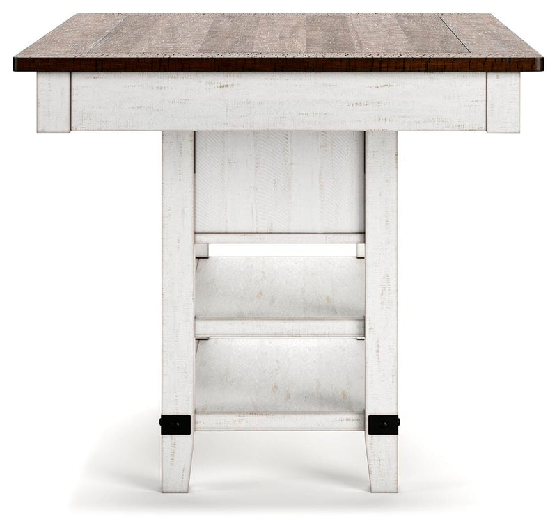 Valebeck Counter Height Dining Table and 4 Barstools