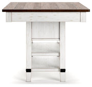 Valebeck Counter Height Dining Table and 6 Barstools