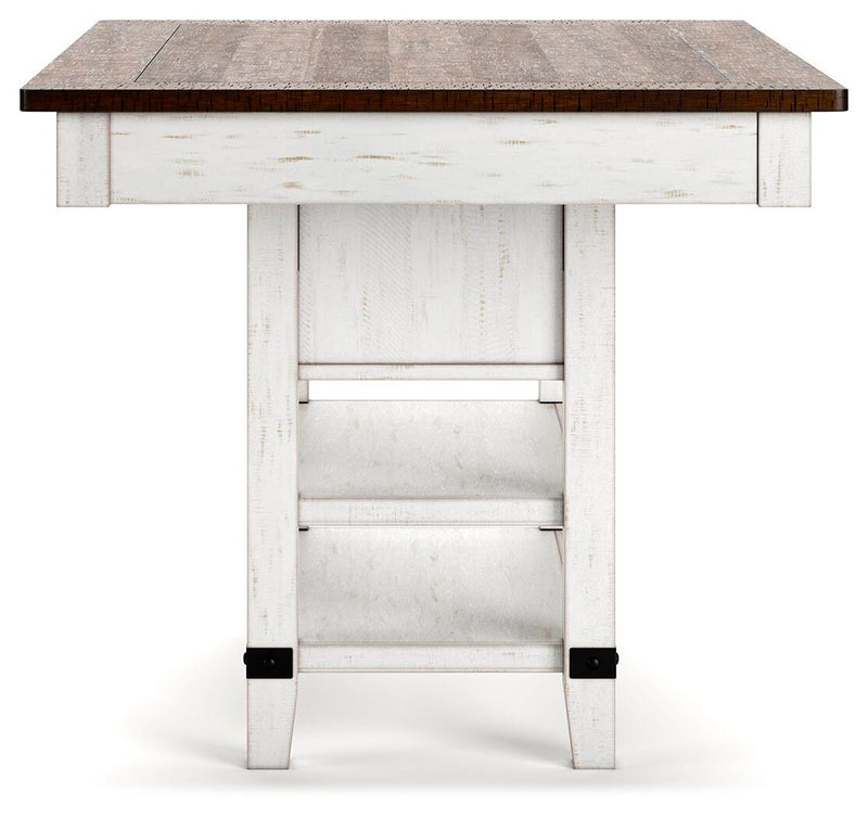 Valebeck Counter Height Dining Table and 6 Barstools