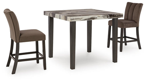 Jeshina Counter Height Dining Table and 2 Barstools