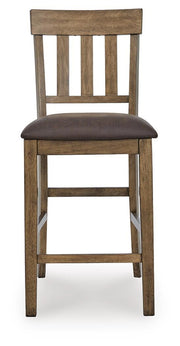 Urbinforte Counter Height Extension Dining Table, 4 Barstools and Bench