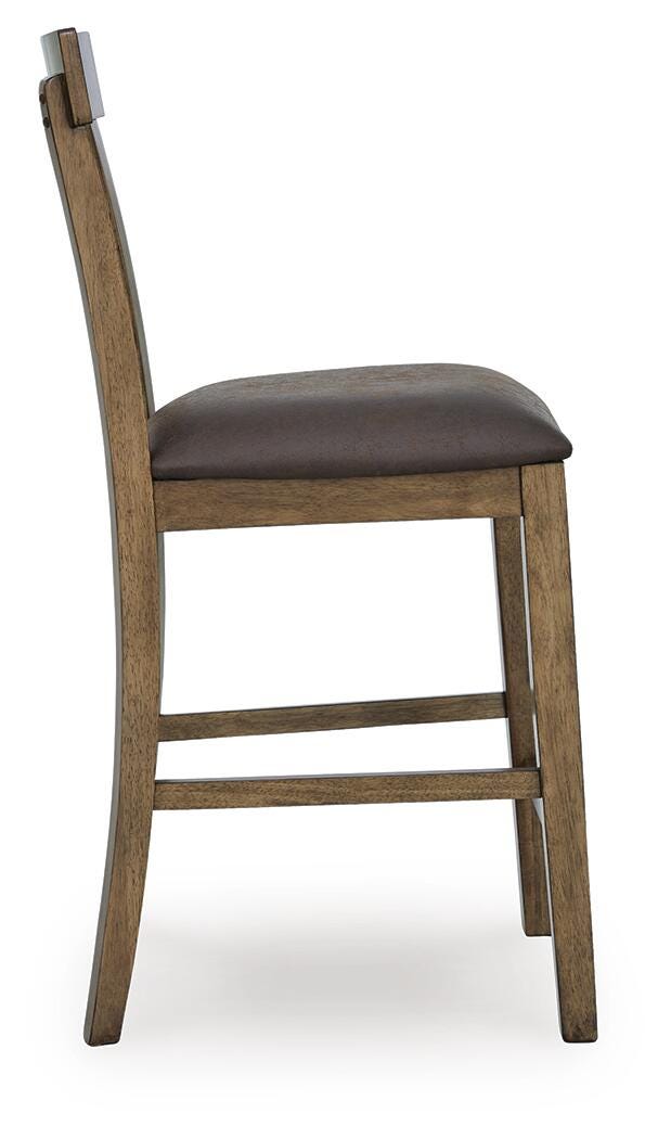 Urbinforte Counter Height Extension Dining Table and 4 Barstools