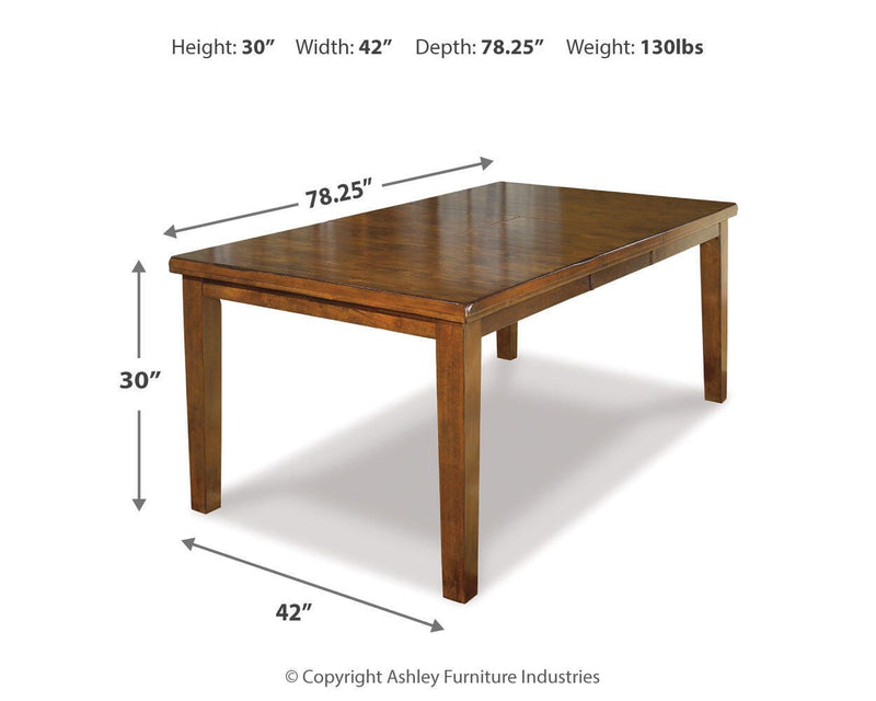 Ralene Dining Table with 4 Chairs, Bench and Server