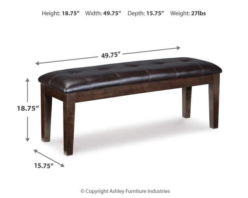 Haddigan Dining Table with 4 Chairs and Bench