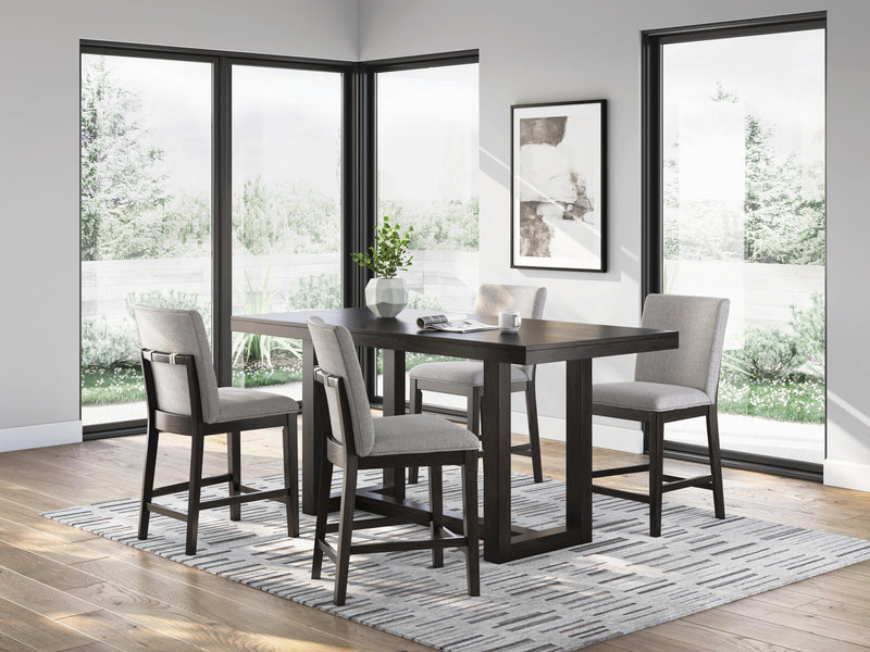 Neymorton Counter Height Dining Table and 4 Barstools