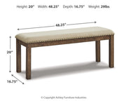 Moriville Dining Table and 4 Chairs and Bench