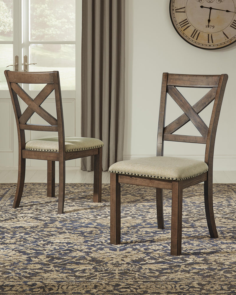 Moriville Counter Height Dining Table, 4 Barstools and Server