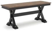 Wildenauer Dining Table, 2 Chairs and 2 Benches