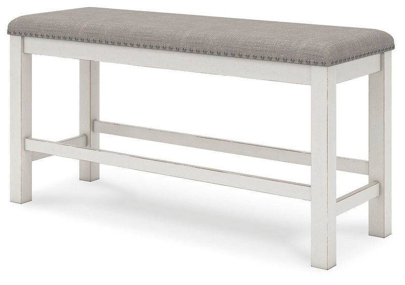 Robbinsdale Counter Height Dining Table, 4 Barstools and Bench