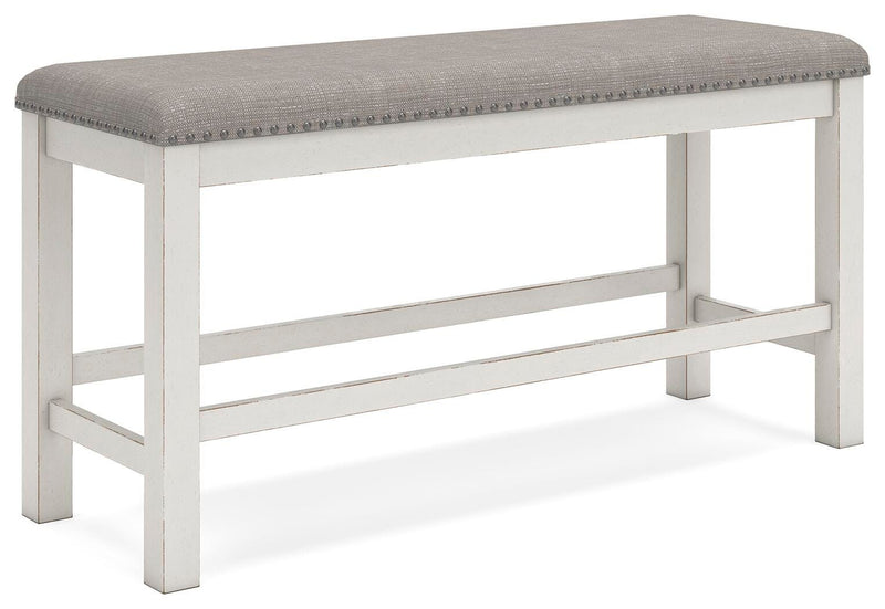 Robbinsdale Counter Height Extension Dining Table, 6 Barstools and Bench