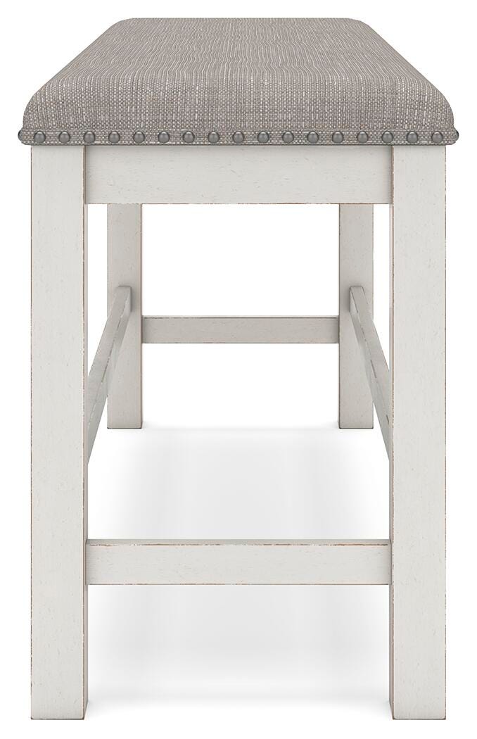 Robbinsdale Counter Height Dining Table, 4 Barstools and Bench