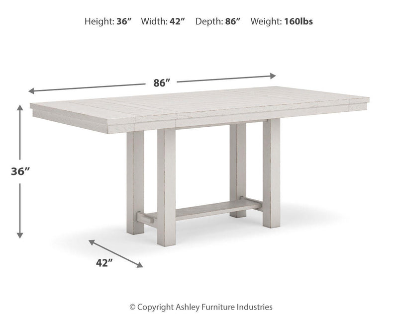 Robbinsdale Counter Height Table and 8 Barstools