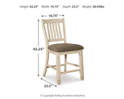 Bolanburg Counter Height Dining Table and 4 Barstools and Bench