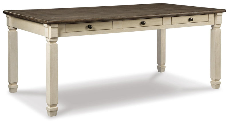 Bolanburg Dining Table, 4 Chairs, Bench, Server and Display Cabinet