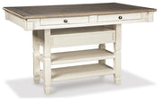 Bolanburg Counter Height Table with 6 Barstools, Server and Display Cabinet
