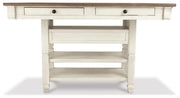 Bolanburg Counter Height Dining Table and 4 Barstools with Display Cabinet
