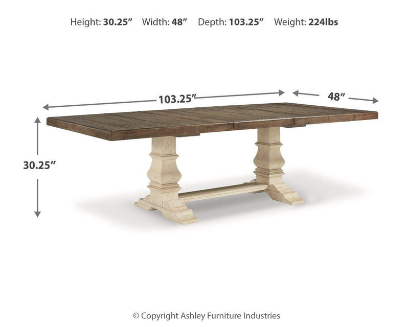 Bolanburg Dining Table, 6 Chairs and Bench