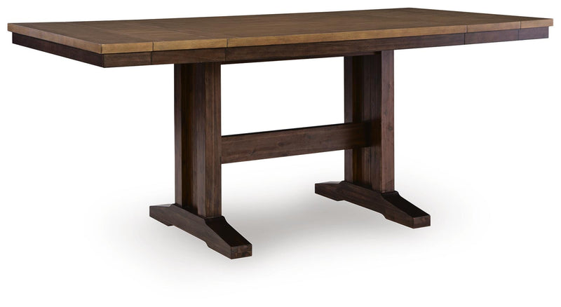 Rylandeen Counter Height Extension Dining Table and 4 Barstools