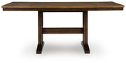 Rylandeen Counter Height Extension Dining Table 4 Barstools and Bench