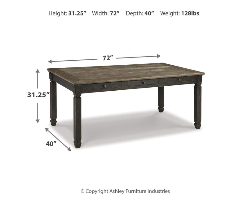 Tyler Creek Dining Table and 4 Chairs with Bench