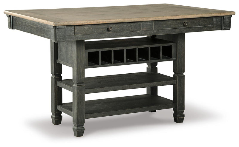 Tyler Creek Counter Height Dining Table and 4 Barstools with Server