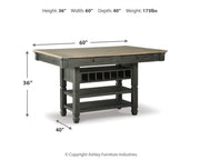 Tyler Creek Counter Height Dining Table with 4 Barstools