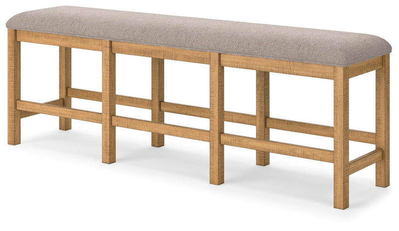 Havonplane Counter Height Dining Table, 6 Barstools and Bench