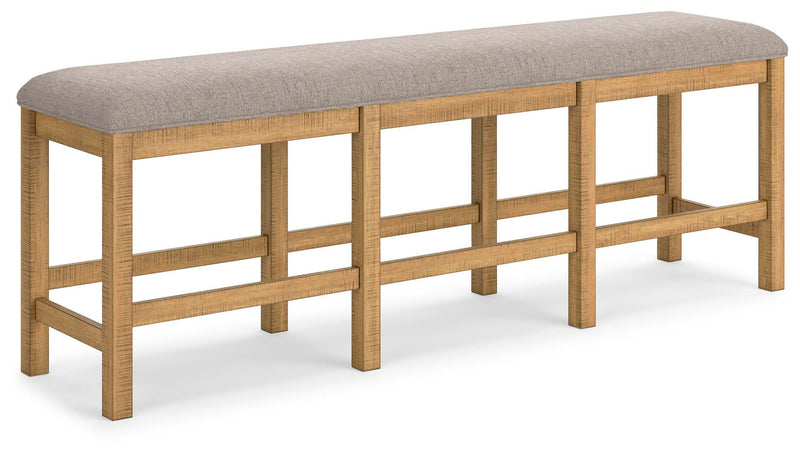 Havonplane Counter Height Dining Table, 6 Barstools and Bench